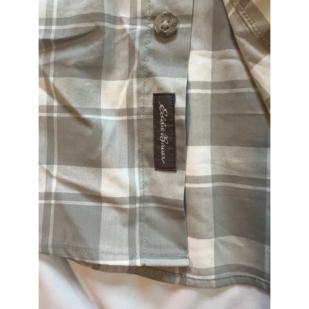 Eddie Bauer Shirt Men Small Plaid Voyager Flex Fishing Button Down (a35) - Picture 2 of 10